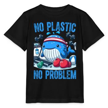Kein Plastik, kein Problem - Stanley/Stella Kinder T-Shirt MINI CREATOR  - Schwarz - Vorne - Mikhail (115cm)