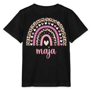 Maja Regenbogen Name Geburtstag Maja - Stanley/Stella Kinder T-Shirt MINI CREATOR  - Schwarz - Vorne - Mikhail (115cm)
