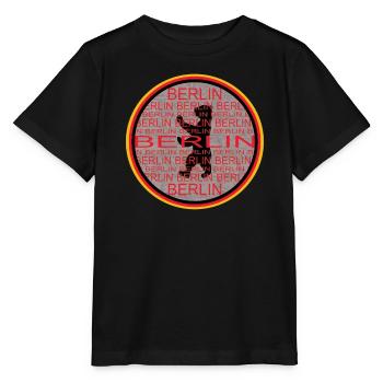 Ours de Berlin - T-shirt bio MINI CREATOR Stanley/Stella Enfant - noir - Devant - Mikhail (115cm)