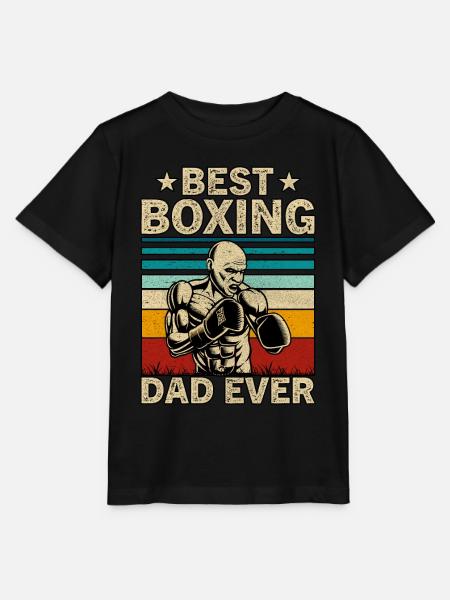 Meilleur père boxeur de tous les temps - T-shirt bio MINI CREATOR Stanley/Stella Enfant - noir