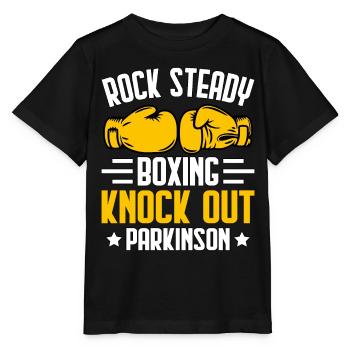 Rock Steady Boxing Knock Out Parkinson - T-shirt bio MINI CREATOR Stanley/Stella Enfant - noir - Devant - Mikhail (115cm)