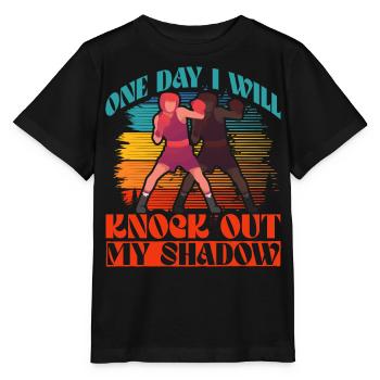 One day I will knock out my Shadow - Stanley/Stella MINI CREATOR Kids’ T-Shirt - black - Front - Mikhail (115cm)