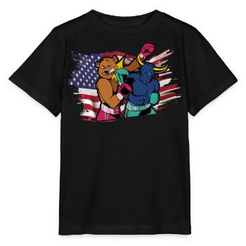 Boxen USA - Stanley/Stella Kinder T-Shirt MINI CREATOR  - Schwarz - Vorne - Mikhail (115cm)