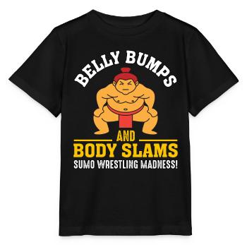 Belly Bumps and Body Slams Sumo Wrestling Madness - Stanley/Stella MINI CREATOR Kids’ T-Shirt - black - Front - Mikhail (115cm)