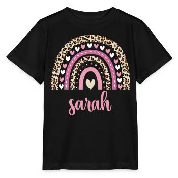 Sarah Regenbogen Name Geburtstag Sarah - Stanley/Stella Kinder T-Shirt MINI CREATOR  - Schwarz - Vorne - Mikhail (115cm)