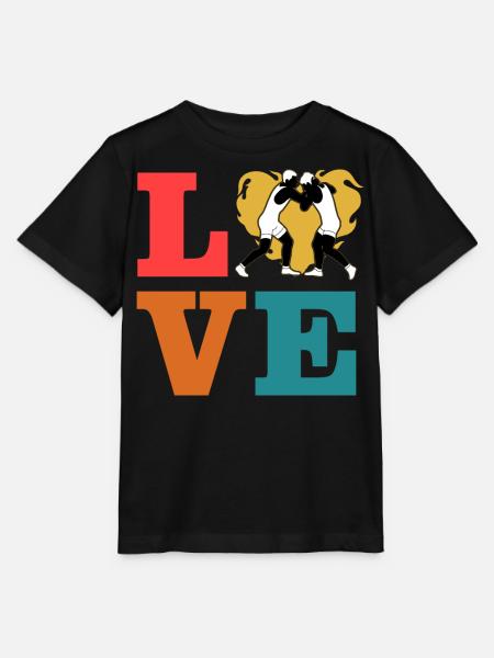 Wrestling-Liebe - Stanley/Stella Kinder T-Shirt MINI CREATOR - Schwarz