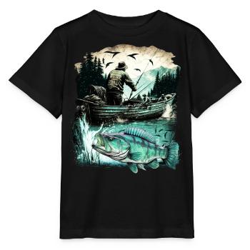 Poisson bar - T-shirt bio MINI CREATOR Stanley/Stella Enfant - noir - Devant - Mikhail (115cm)