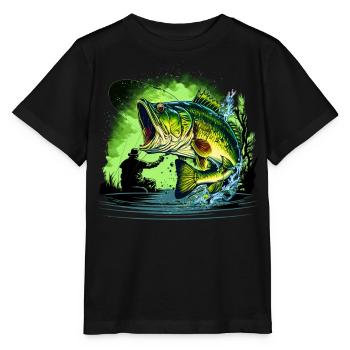 Poisson bar - T-shirt bio MINI CREATOR Stanley/Stella Enfant - noir - Devant - Mikhail (115cm)