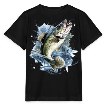 Poisson bar - T-shirt bio MINI CREATOR Stanley/Stella Enfant - noir - Devant - Mikhail (115cm)