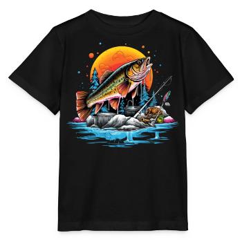 Poisson bar - T-shirt bio MINI CREATOR Stanley/Stella Enfant - noir - Devant - Mikhail (115cm)