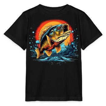 Poisson bar - T-shirt bio MINI CREATOR Stanley/Stella Enfant - noir - Devant - Mikhail (115cm)