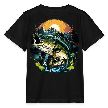 Poisson bar - T-shirt bio MINI CREATOR Stanley/Stella Enfant - noir - Devant - Mikhail (115cm)