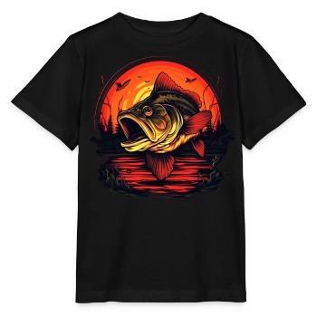 Poisson bar - T-shirt bio MINI CREATOR Stanley/Stella Enfant - noir - Devant - Mikhail (115cm)