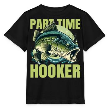 Part Time Hook - Stanley/Stella MINI CREATOR Kids’ T-Shirt - black - Front - Mikhail (115cm)