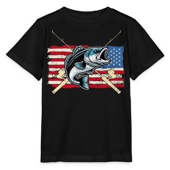 Poisson bar - T-shirt bio MINI CREATOR Stanley/Stella Enfant - noir - Devant - Mikhail (115cm)