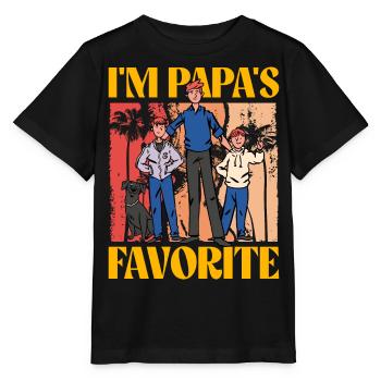 Ich bin Papas Liebling - Stanley/Stella Kinder T-Shirt MINI CREATOR  - Schwarz - Vorne - Mikhail (115cm)