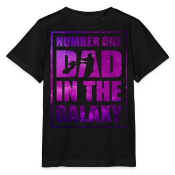 Vater Nummer eins in der Galaxis - Stanley/Stella Kinder T-Shirt MINI CREATOR  - Schwarz - Vorne - Mikhail (115cm)