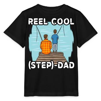 Reel Cool Step Dad - Stanley/Stella MINI CREATOR Kids’ T-Shirt - black - Front - Mikhail (115cm)