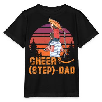 Cheer Step Dad - Stanley/Stella MINI CREATOR Kids’ T-Shirt - black - Front - Mikhail (115cm)