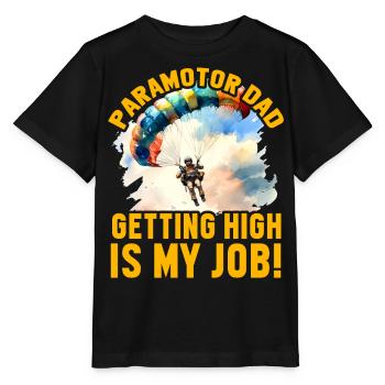 Papa paramoteur se défoncer est mon travail - T-shirt bio MINI CREATOR Stanley/Stella Enfant - noir - Devant - Mikhail (115cm)