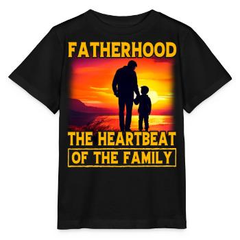 La paternité, le cœur de la famille - T-shirt bio MINI CREATOR Stanley/Stella Enfant - noir - Devant - Mikhail (115cm)