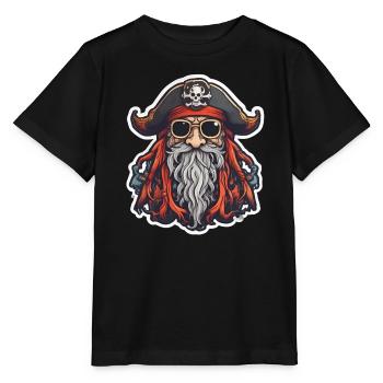 LOGO PIRATE 4 - T-shirt bio MINI CREATOR Stanley/Stella Enfant - noir - Devant - Mikhail (115cm)