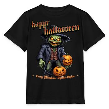 Zombie Joyeux Halloween Citrouilles effrayantes - T-shirt bio MINI CREATOR Stanley/Stella Enfant - noir - Devant - Mikhail (115cm)