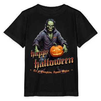 Zombie Joyeux Halloween Citrouilles effrayantes - T-shirt bio MINI CREATOR Stanley/Stella Enfant - noir - Devant - Mikhail (115cm)