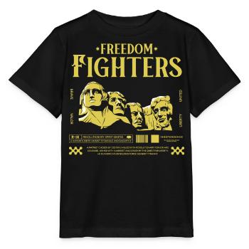 American USA Freedom Justice Fighter Abe 1776 - Stanley/Stella MINI CREATOR Kids’ T-Shirt - black - Front - Mikhail (115cm)