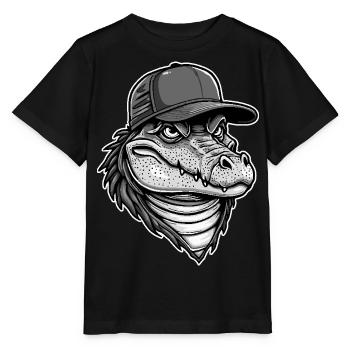 Alligator frais - T-shirt bio MINI CREATOR Stanley/Stella Enfant - noir - Devant - Mikhail (115cm)
