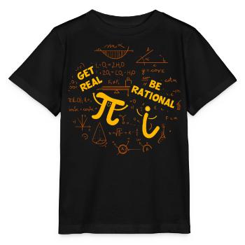 Math Humor – Pi vs. Imaginary Number - Stanley/Stella MINI CREATOR Kids’ T-Shirt - black - Front - Mikhail (115cm)