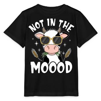 Nicht in der Moood-Kuh - Stanley/Stella Kinder T-Shirt MINI CREATOR  - Schwarz - Vorne - Mikhail (115cm)