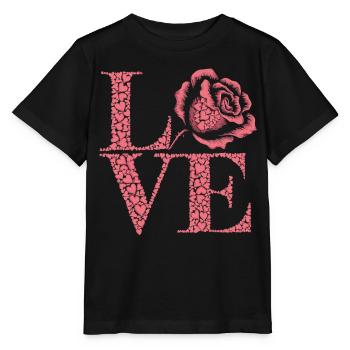 Rose de l’Amour - Chemise LOVE sincère - T-shirt bio MINI CREATOR Stanley/Stella Enfant - noir - Devant - Mikhail (115cm)