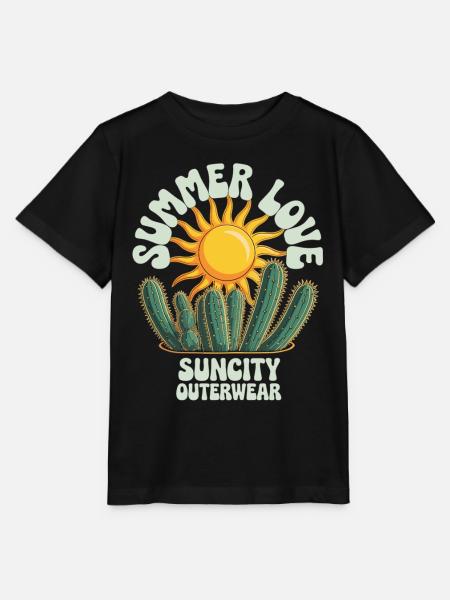 Sonnenkaktus – Summer Vibes - Stanley/Stella Kinder T-Shirt MINI CREATOR - Schwarz