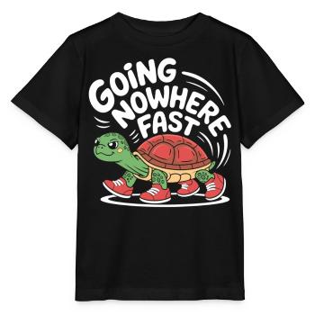 Turtle pace in style - Stanley/Stella MINI CREATOR Kids’ T-Shirt - black - Front - Mikhail (115cm)