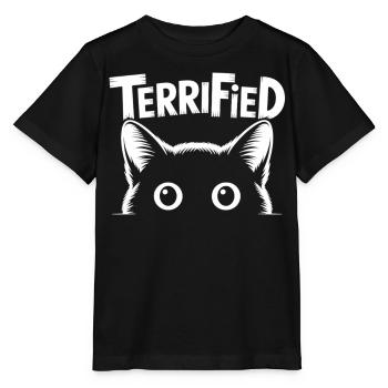 T-shirt chat panique - T-shirt bio MINI CREATOR Stanley/Stella Enfant - noir - Devant - Mikhail (115cm)