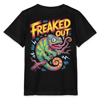 Chemise caméléon flippée - T-shirt bio MINI CREATOR Stanley/Stella Enfant - noir - Devant - Mikhail (115cm)