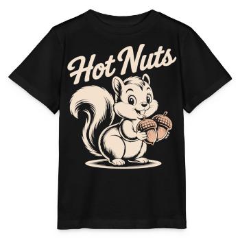 Naughty Squirrel - Hot Nuts Shirt - Stanley/Stella MINI CREATOR Kids’ T-Shirt - black - Front - Mikhail (115cm)