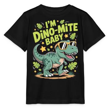 Chemise pour bébé Dino-Mite - T-shirt bio MINI CREATOR Stanley/Stella Enfant - noir - Devant - Mikhail (115cm)