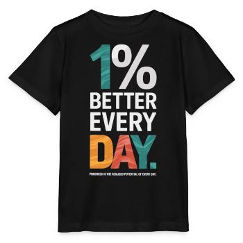 Daily Improvement – Inspiration for Success - Stanley/Stella MINI CREATOR Kids’ T-Shirt - black - Front - Mikhail (115cm)