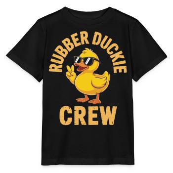 Coole Quietscheenten Crew - Stanley/Stella Kinder T-Shirt MINI CREATOR  - Schwarz - Vorne - Mikhail (115cm)