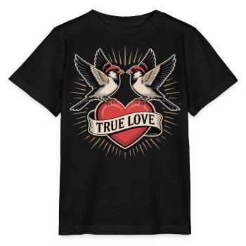 True Love Shirt for Lovers - Stanley/Stella MINI CREATOR Kids’ T-Shirt - black - Front - Mikhail (115cm)