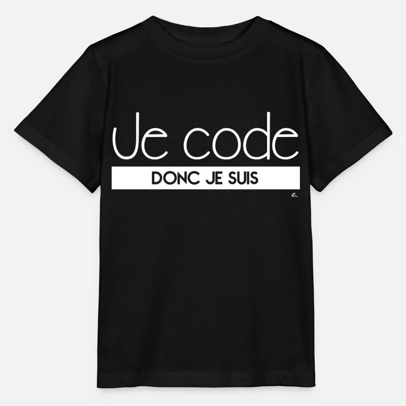 Je code donc je suis - T-shirt bio MINI CREATOR Stanley/Stella Enfant - noir