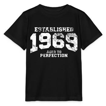 established 1969 - aged to perfection (fr) - T-shirt bio MINI CREATOR Stanley/Stella Enfant - noir - Devant - Mikhail (115cm)