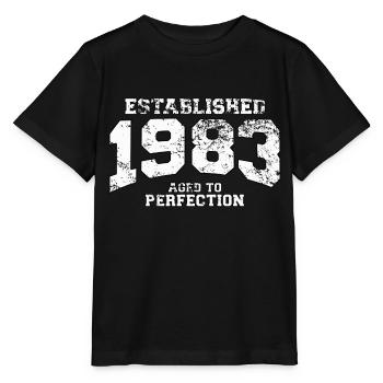 established 1983 - aged to perfection (fr) - T-shirt bio MINI CREATOR Stanley/Stella Enfant - noir - Devant - Mikhail (115cm)