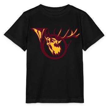 Rotwild-Jagdhorn-Logo Jagd deer 1 - Stanley/Stella Kinder T-Shirt MINI CREATOR  - Schwarz - Vorne - Mikhail (115cm)