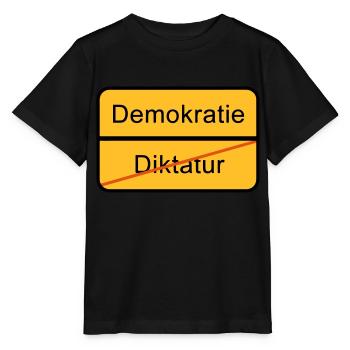 Demokratie oder Diktatur - Stanley/Stella Kinder T-Shirt MINI CREATOR  - Schwarz - Vorne - Mikhail (115cm)