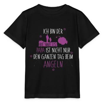 Ich bin der Beweis Anglerpapa Mädchen - Stanley/Stella Kinder T-Shirt MINI CREATOR  - Schwarz - Vorne - Mikhail (115cm)