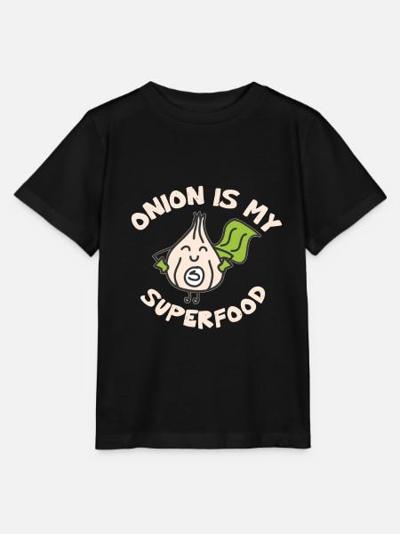 Onion - onion - superfood - Stanley/Stella MINI CREATOR Kids’ T-Shirt - black