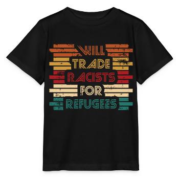 Les commerçants échangerontils des réfugiés? Les - T-shirt bio MINI CREATOR Stanley/Stella Enfant - noir - Devant - Mikhail (115cm)